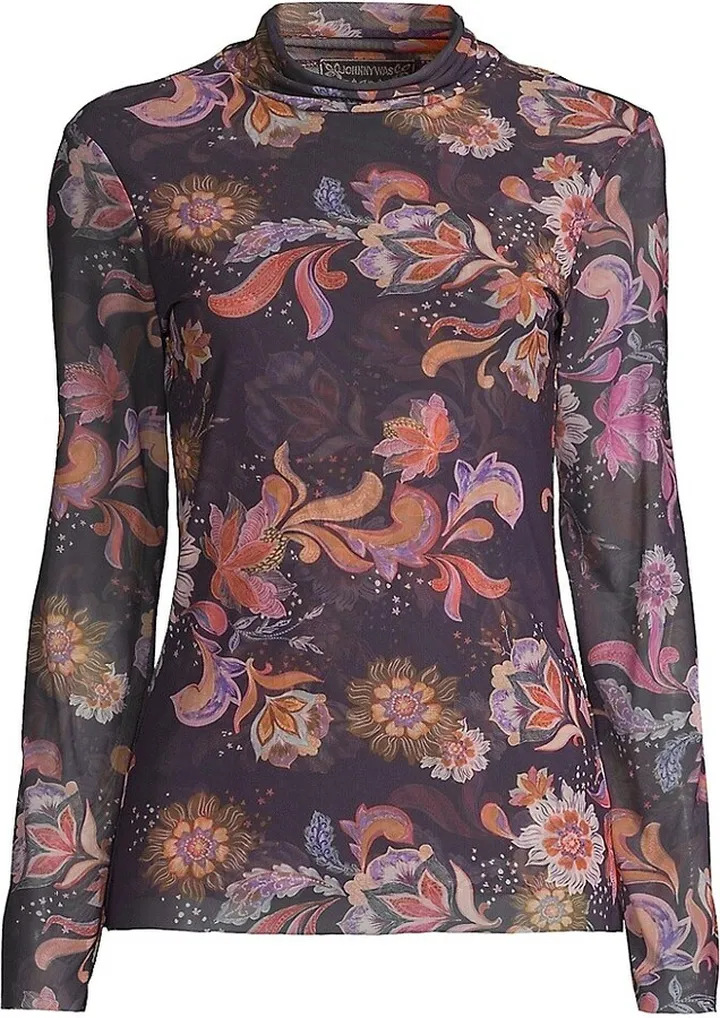 Harmonia Floral Mock Turtleneck Top