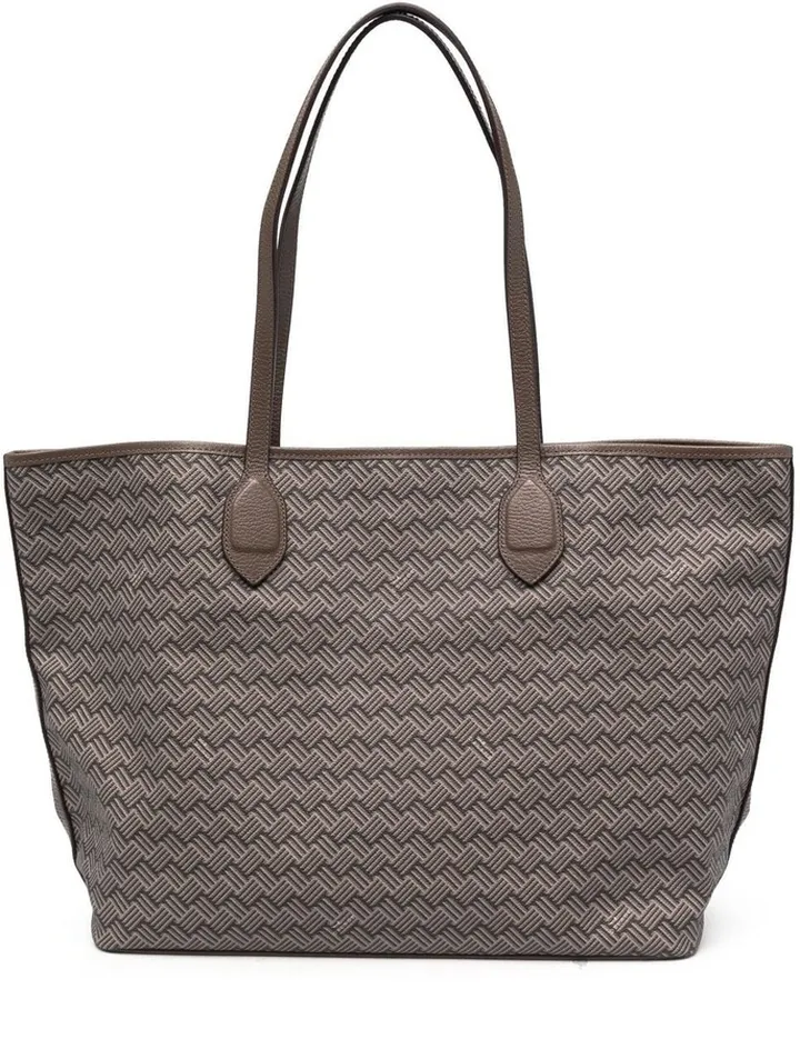 Monogram-Print Leather Tote