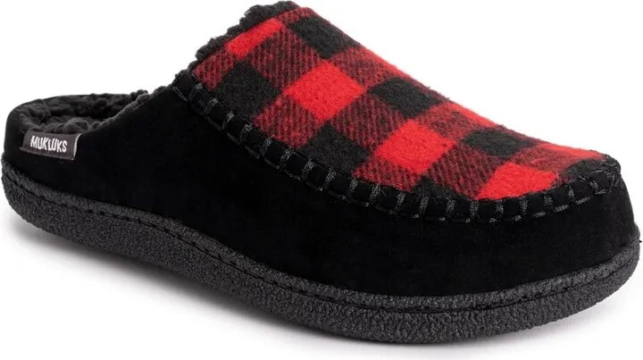 MUK LUKS Men's Staughton Slipper-Black 13