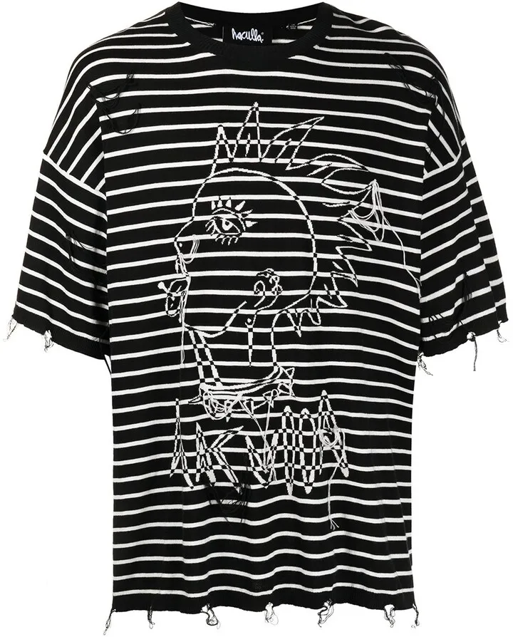 Jac Punk striped cotton T-shirt
