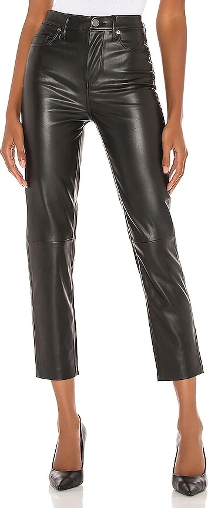 Faux Leather Straight Leg Pant
