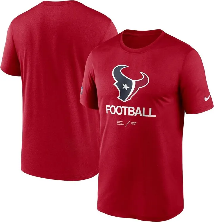 Men's Nike Red Houston Texans Sideline Infograph Performance T-shirt