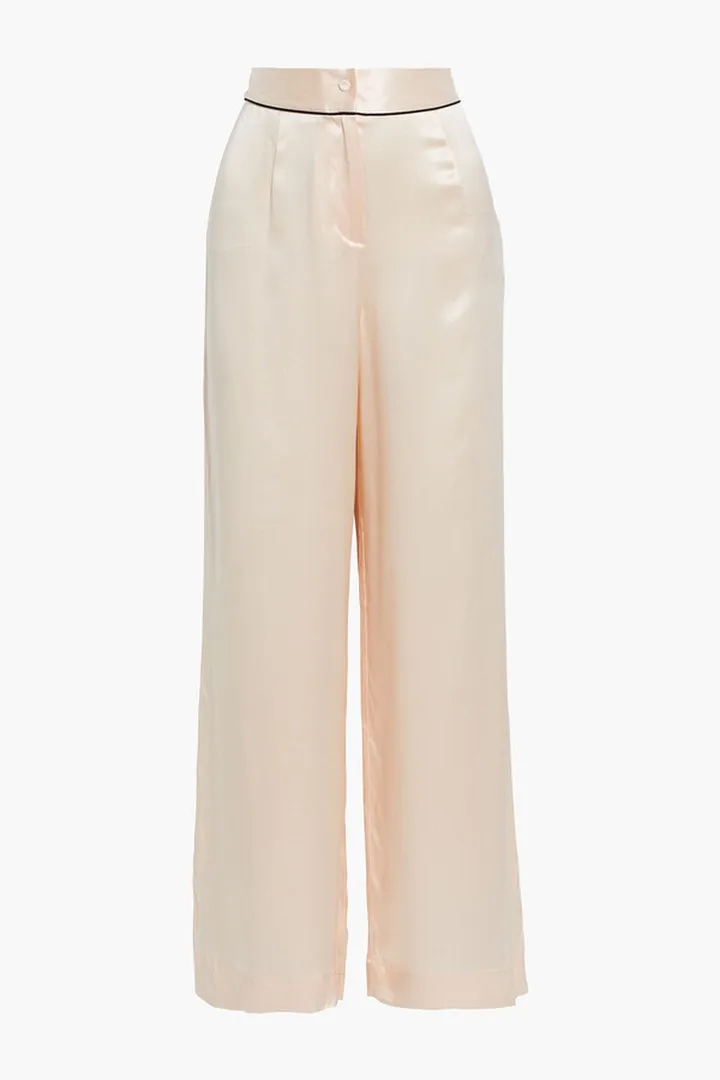 Silk-charmeuse pajama pants