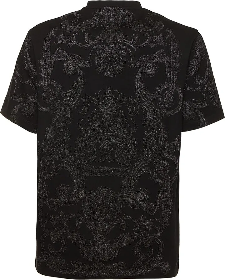 Barocco print cotton jersey t-shirt