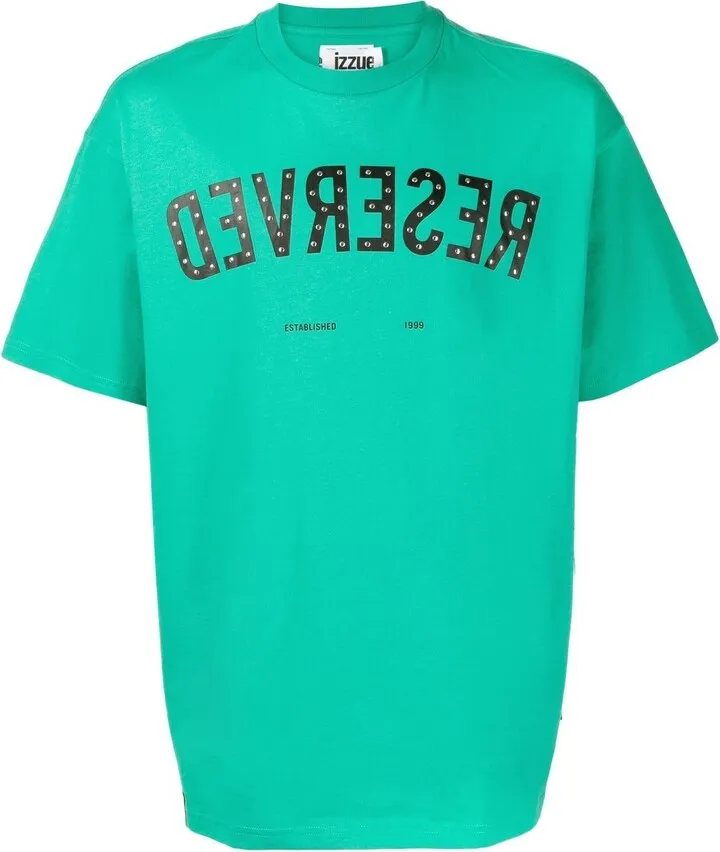 Reversed-print detail T-shirt