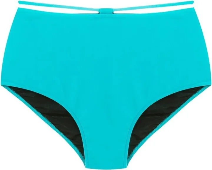 String-Detail High-Rise Bikini Briefs