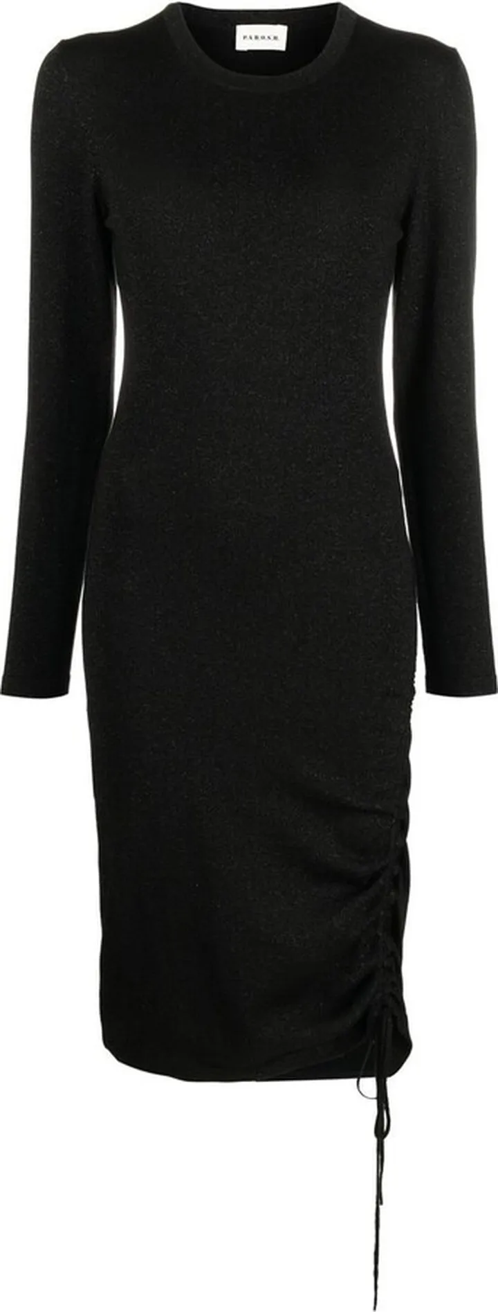 Ruched-Detail Midi Dress