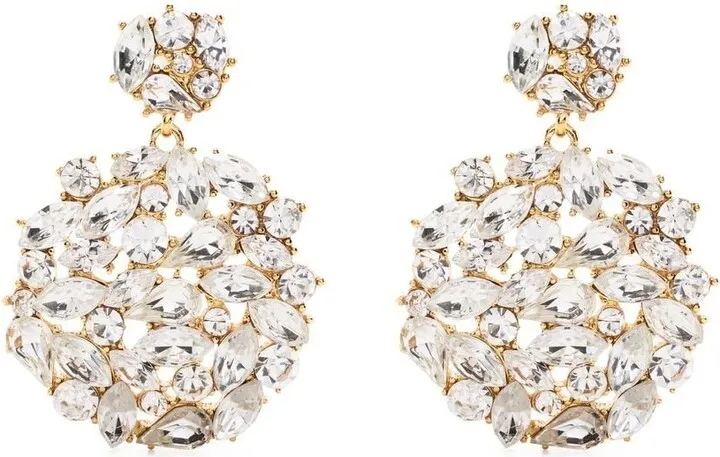 Crystal-Embellished Drop Earrings
