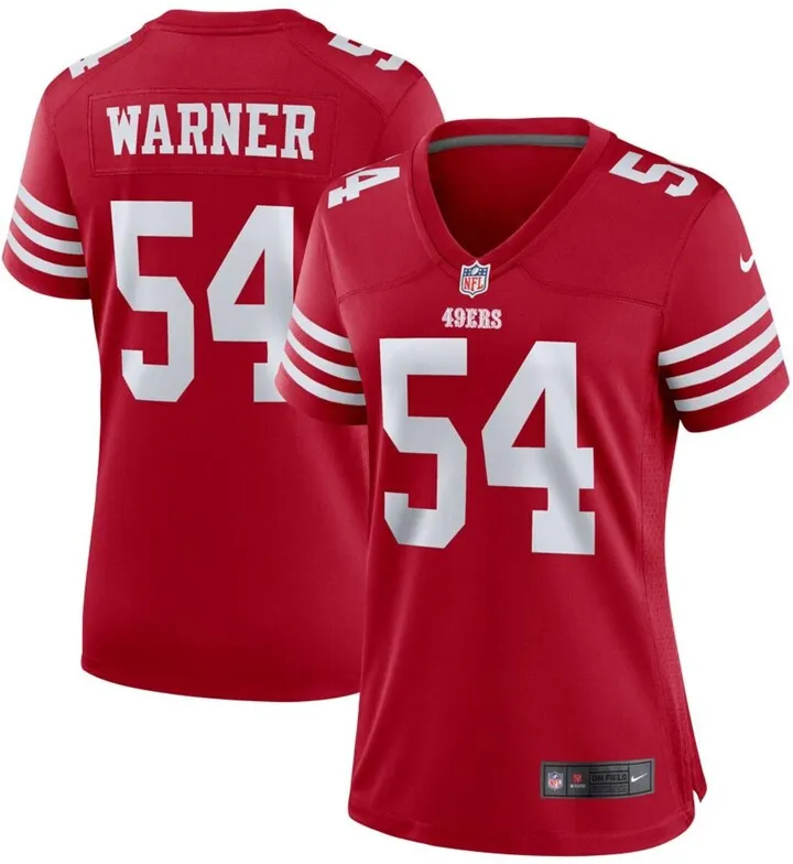 Women's Nike Fred Warner Scarlet San Francisco 49ers Player Game Jersey
