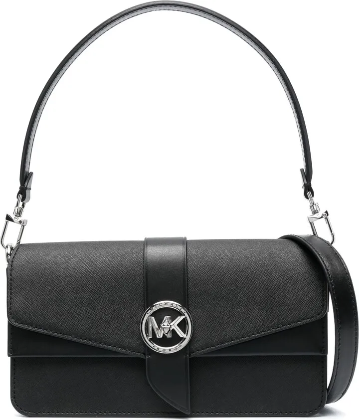 Logo-Plaque Leather Tote Bag