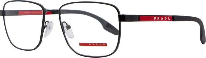 Prada Linea Rossa Rectangular Eyeglasses PS50OV 1AB1O1 Black 55mm 50OV