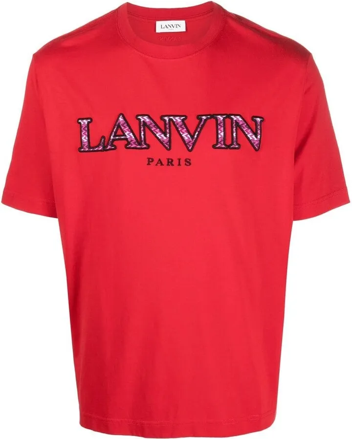 logo-embroidered T-shirt