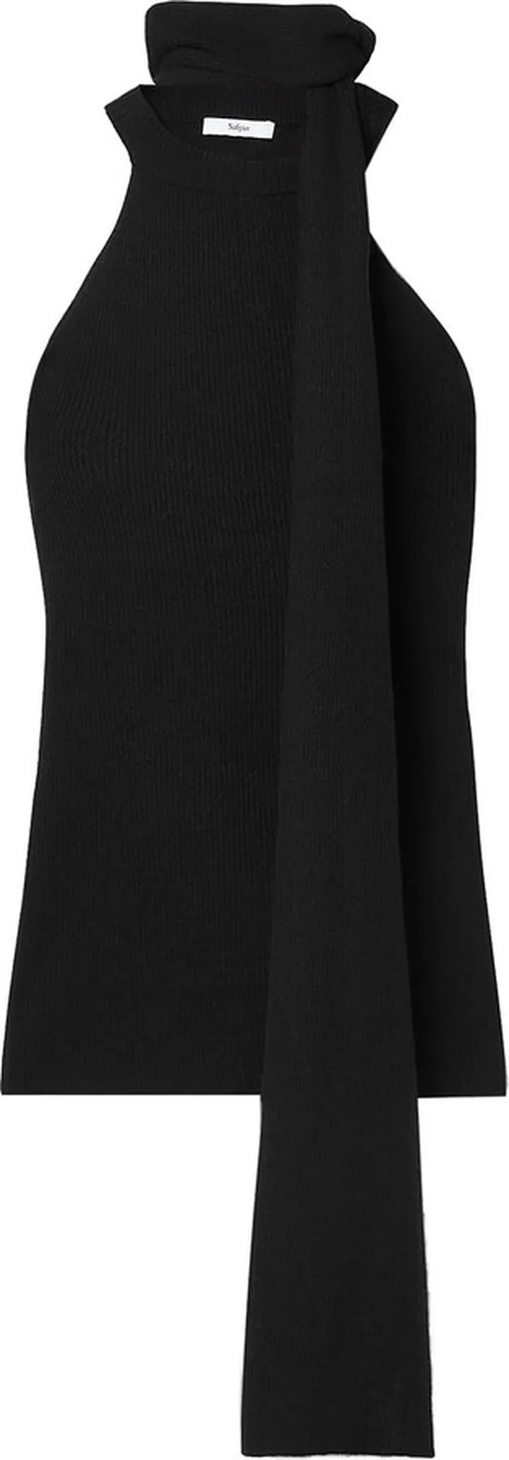 Ribbed cashmere tank
