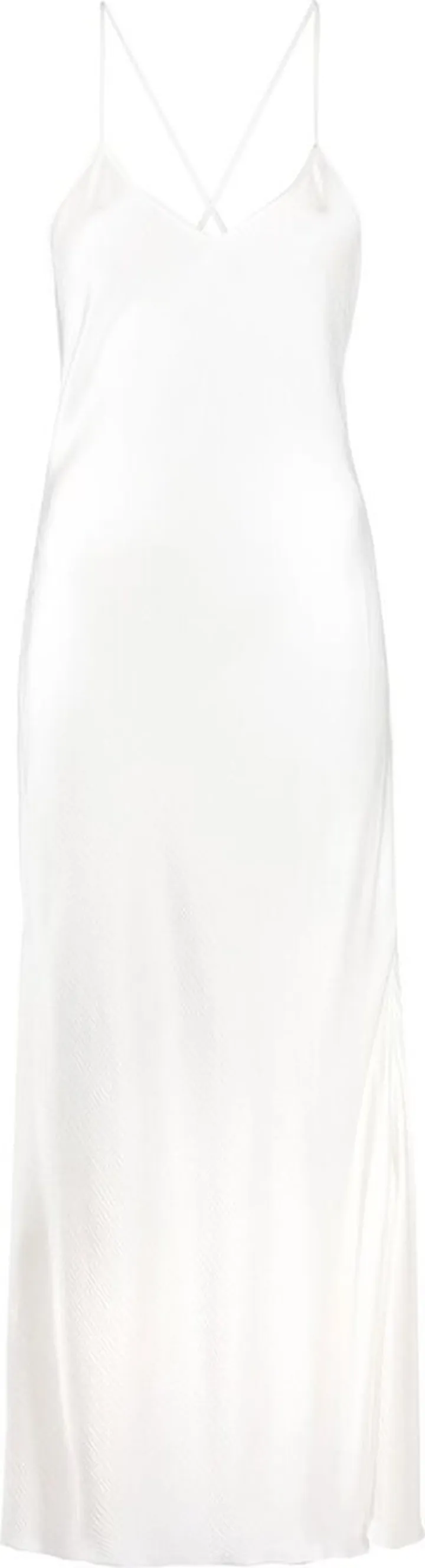 White Satin Slip Dress