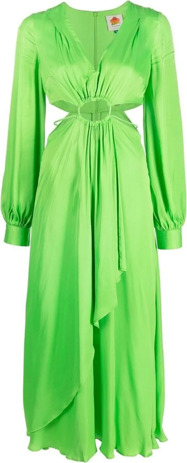 Gathered Cut-Out Maxi Dress