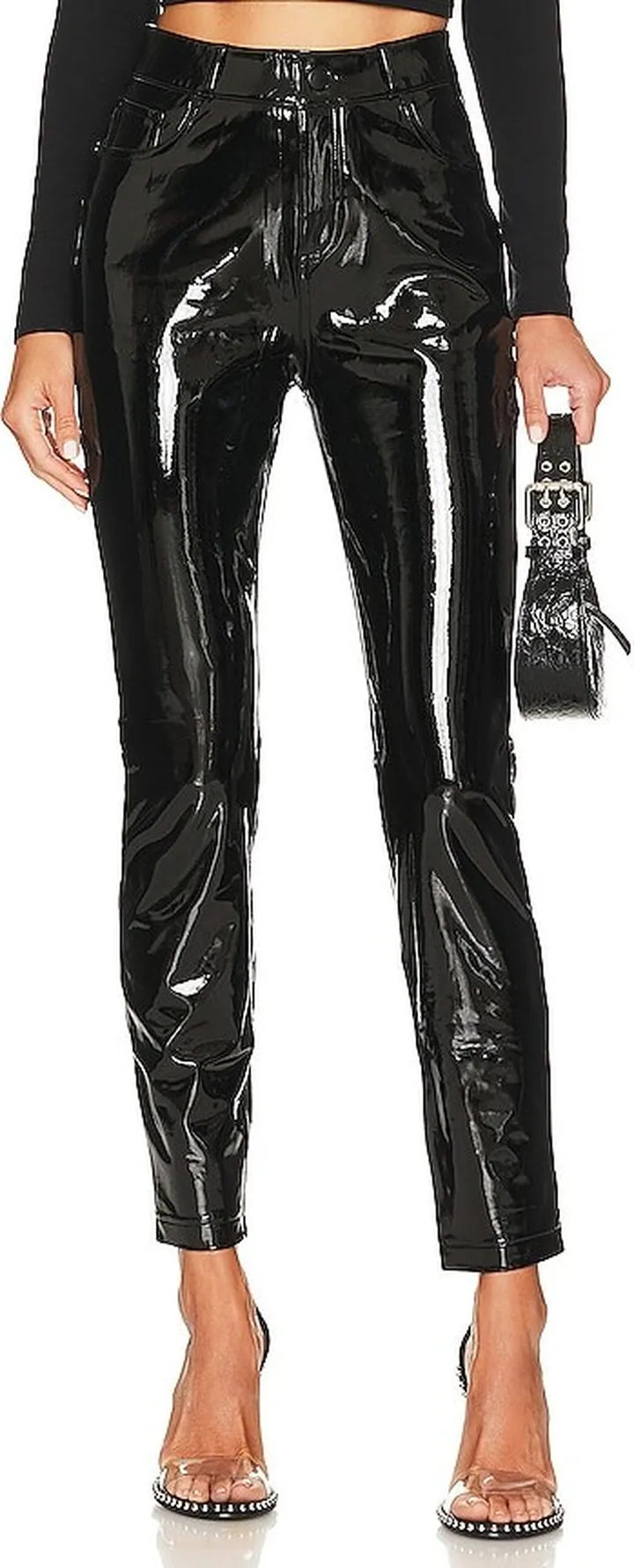Faux Patent Leather Pant