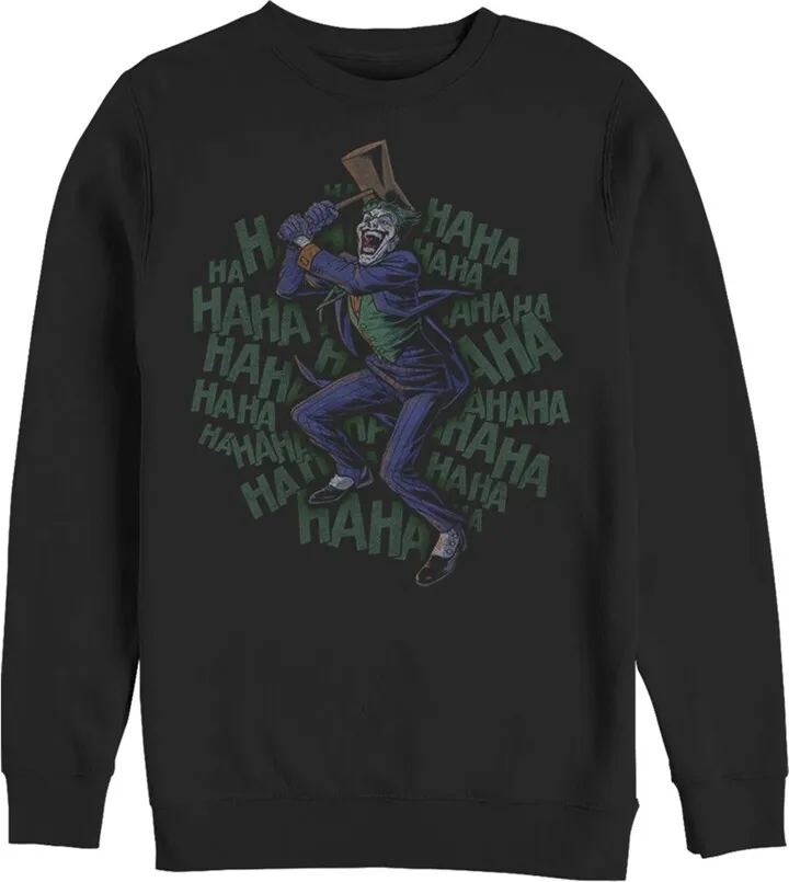 Men's Batman Joker Dancing and Laughing Sweatshirt - Black - 3X Large