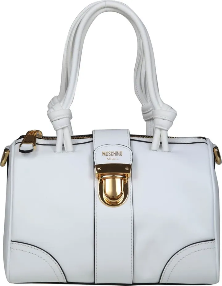 Handbag In White Leather