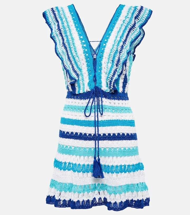 Melissa crocheted cotton minidress