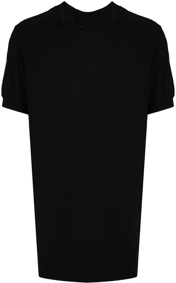 raw-cut hem cotton T-shirt