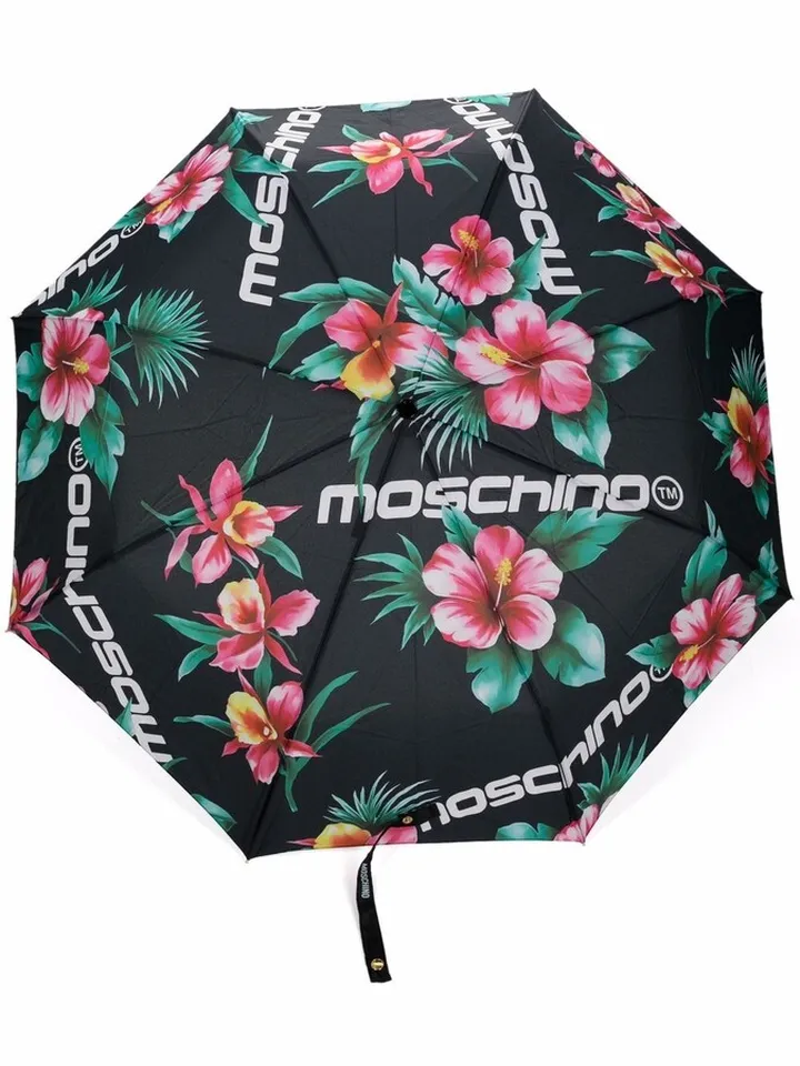 Floral Logo-Print Umbrella