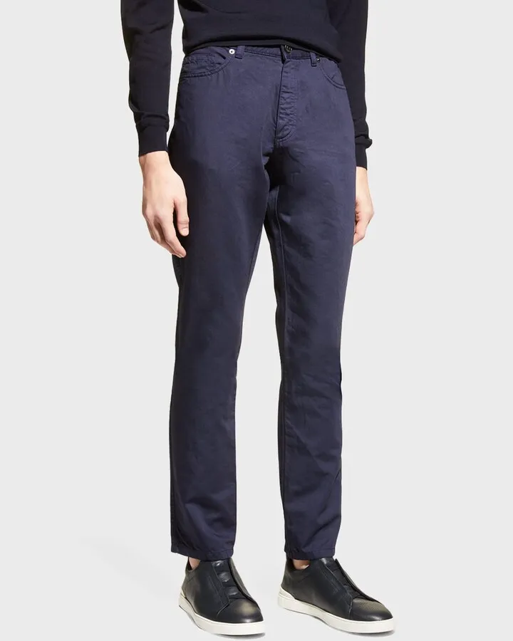 Men's Cotton-Linen 5-Pocket Pants