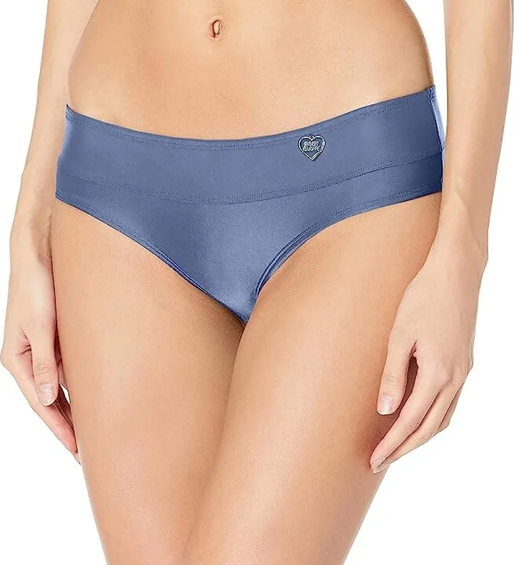 Body Glove Women's Standard Smoothies Hazel Solid Mid Coverage Bikini Bottom Swimsuit (Storm) Women's Swimwear