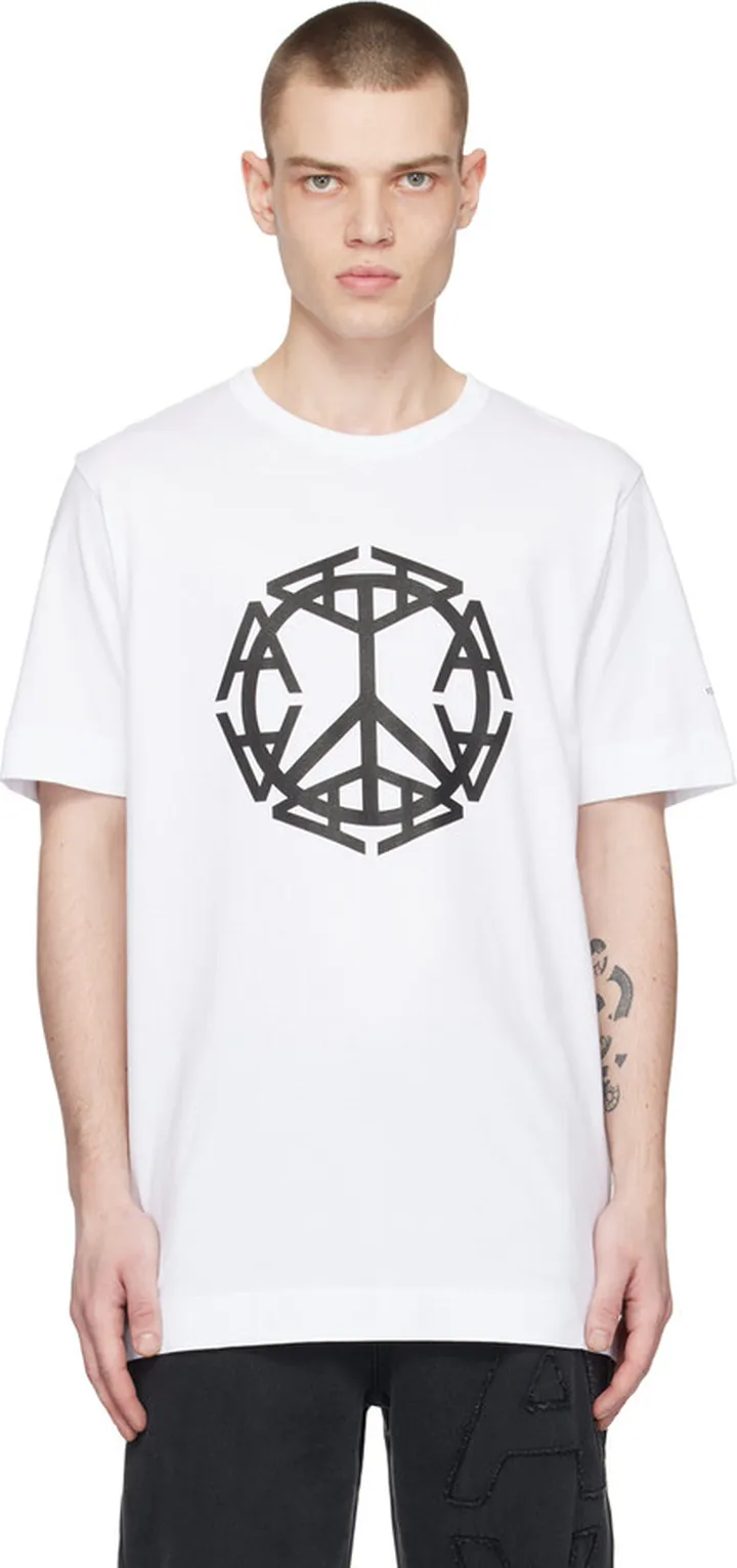 1017 ALYX 9SM White Peace Sign T-Shirt