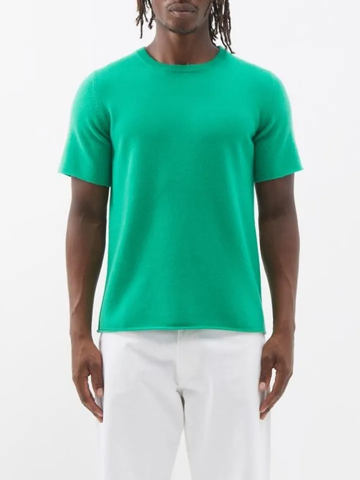 Stretch-cashmere T-shirt
