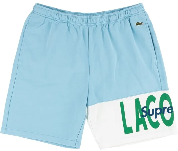 x Lacoste logo panel sweat shorts