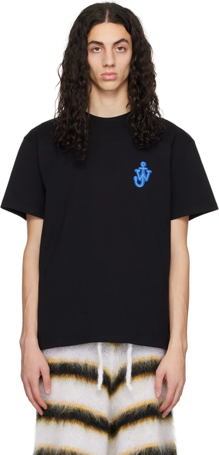 JW Anderson Black Anchor Patch T-Shirt