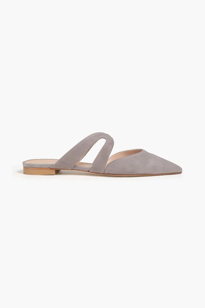 Mariposa cutout suede slippers