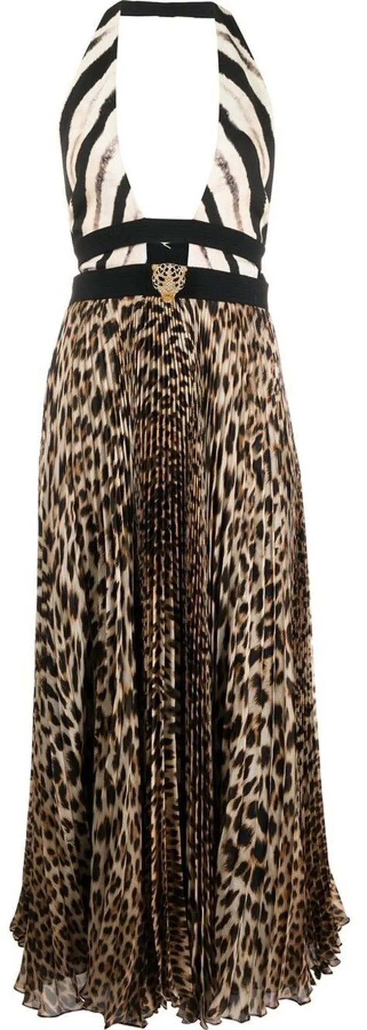 Jaguar-Print Midi Dress