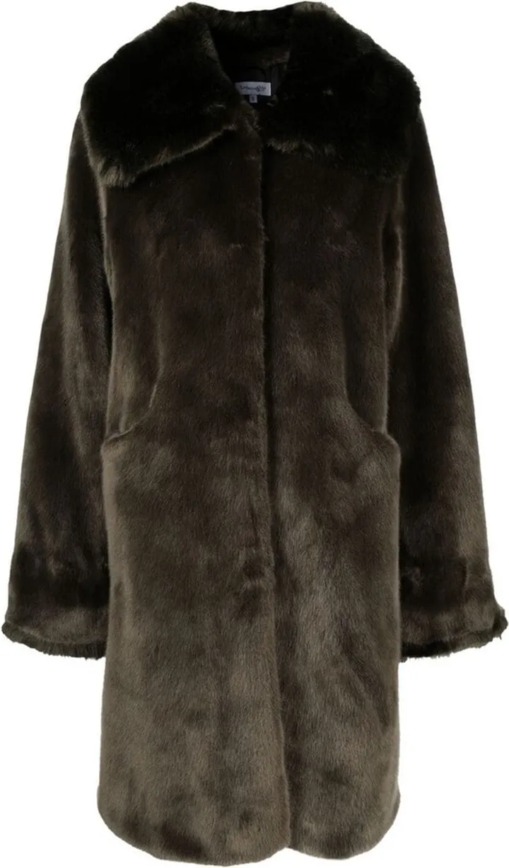 Cathy faux-fur midi-coat