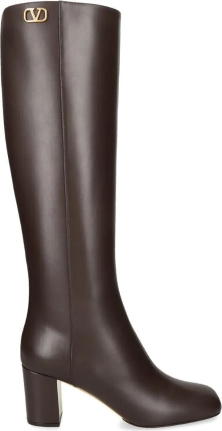 Valentino Garavani Leather Golden Walk Knee-High Boots 80