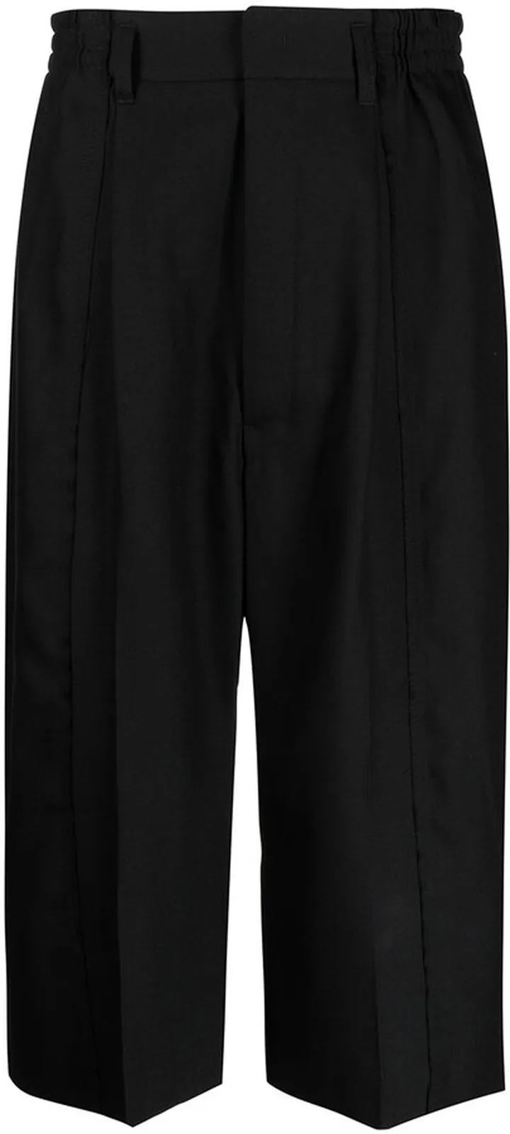 Pleat-Detail Cropped Trousers
