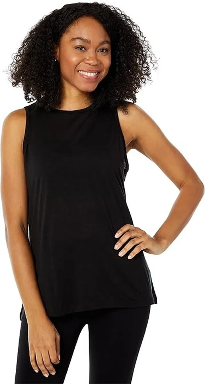 Smartwool Merino Sport 120 High Neck Tank (Black) Women's Clothing