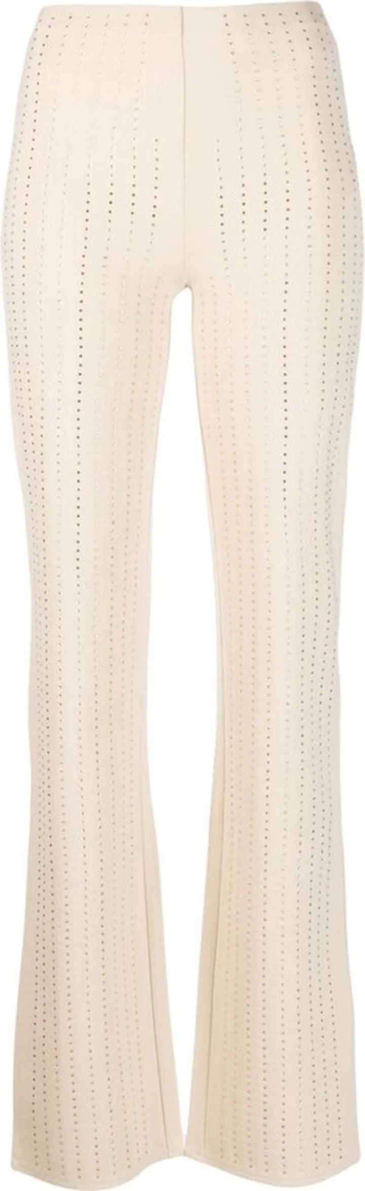 Rhinestone-Embellished Straight-Leg Trousers