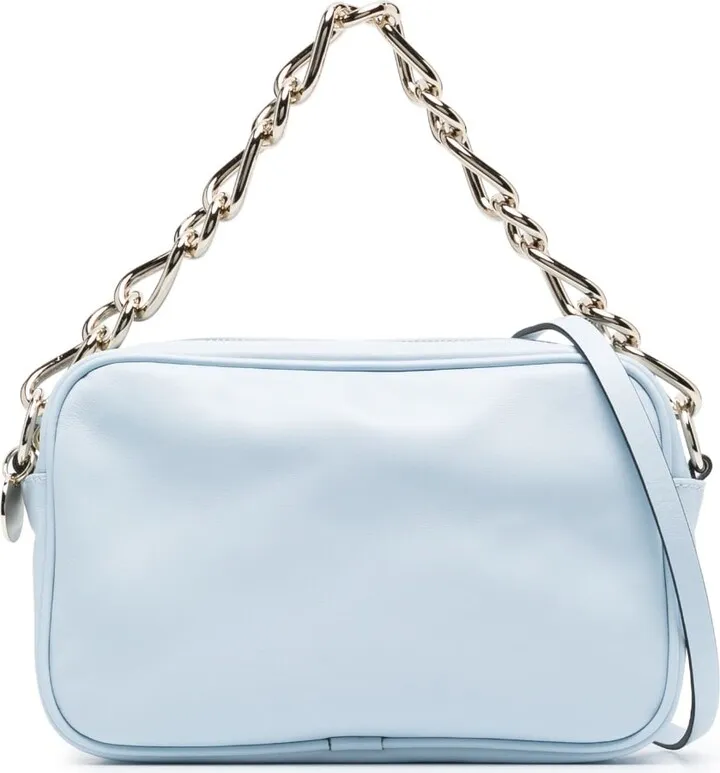 Chain-Link Leather Shoulder Bag