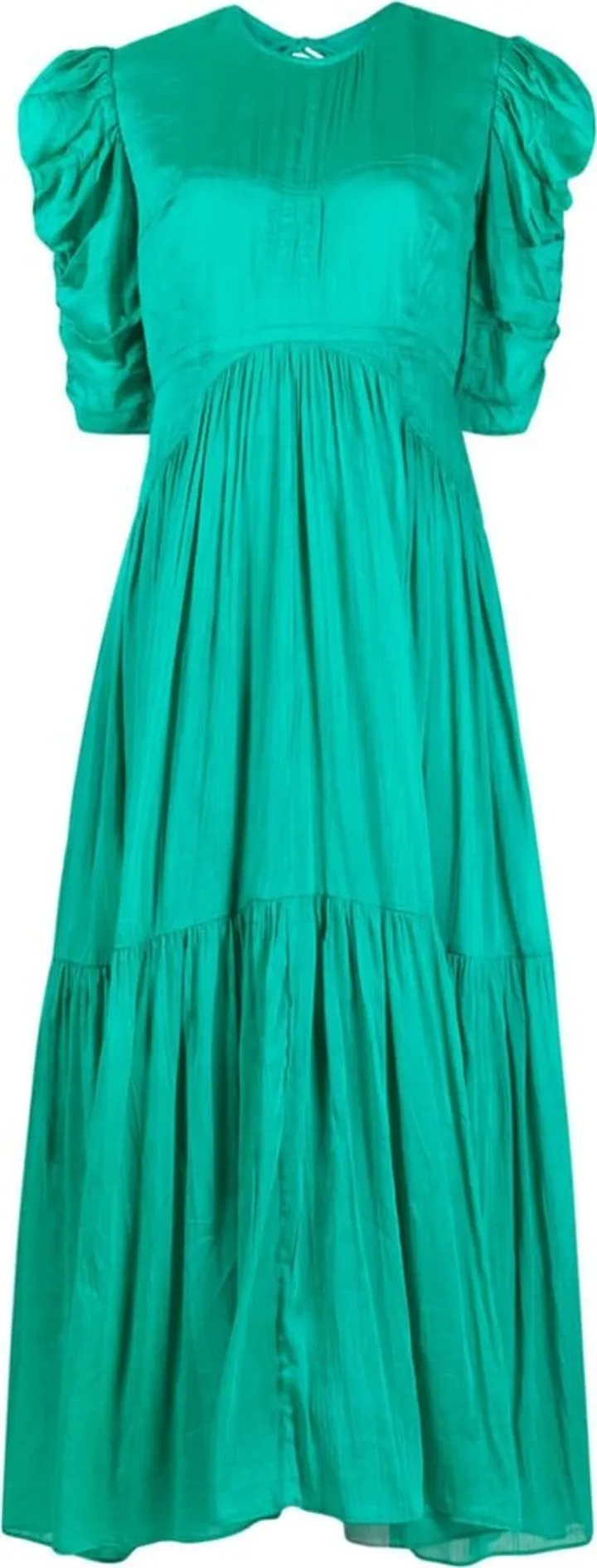 Puff-Sleeve Tiered Dress