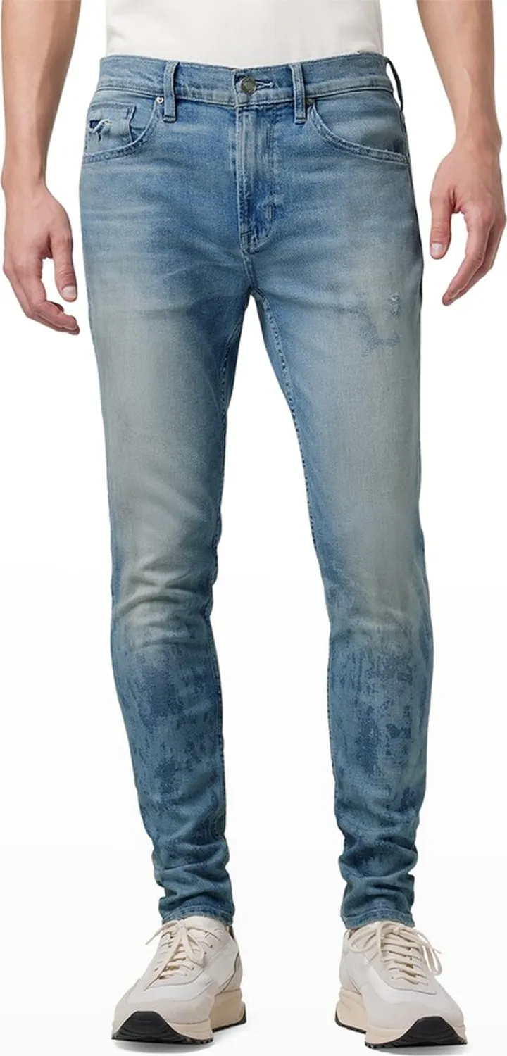 Men's Zack Paint-Splatter Skinny Jeans