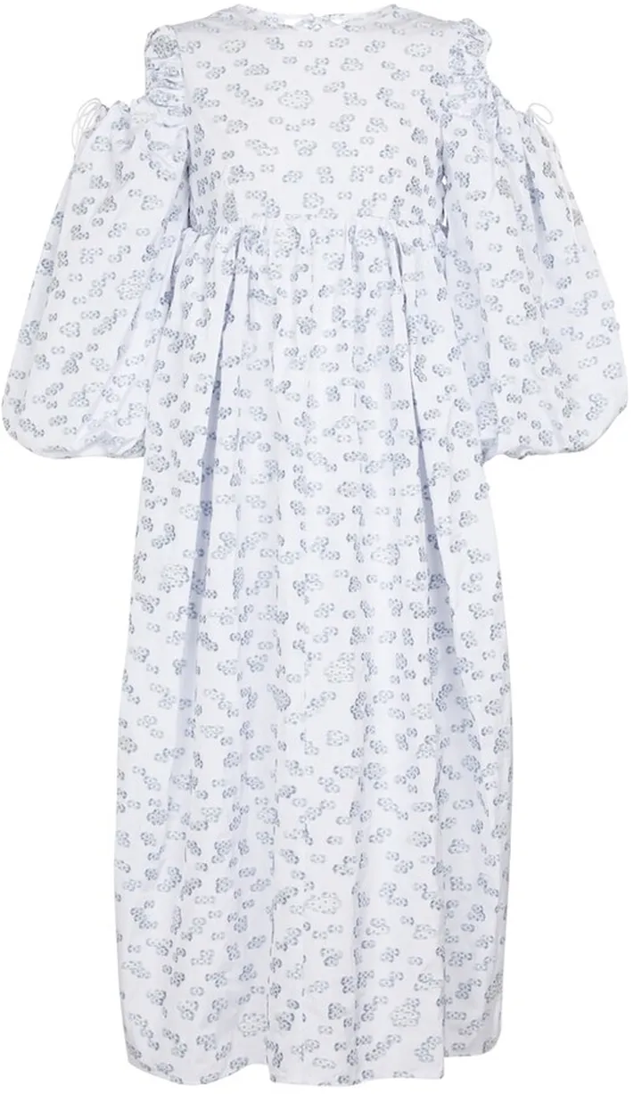 Jet cotton fil coupe midi dress