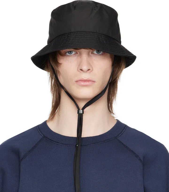 NORSE PROJECTS Black Chin Strap Bucket Hat