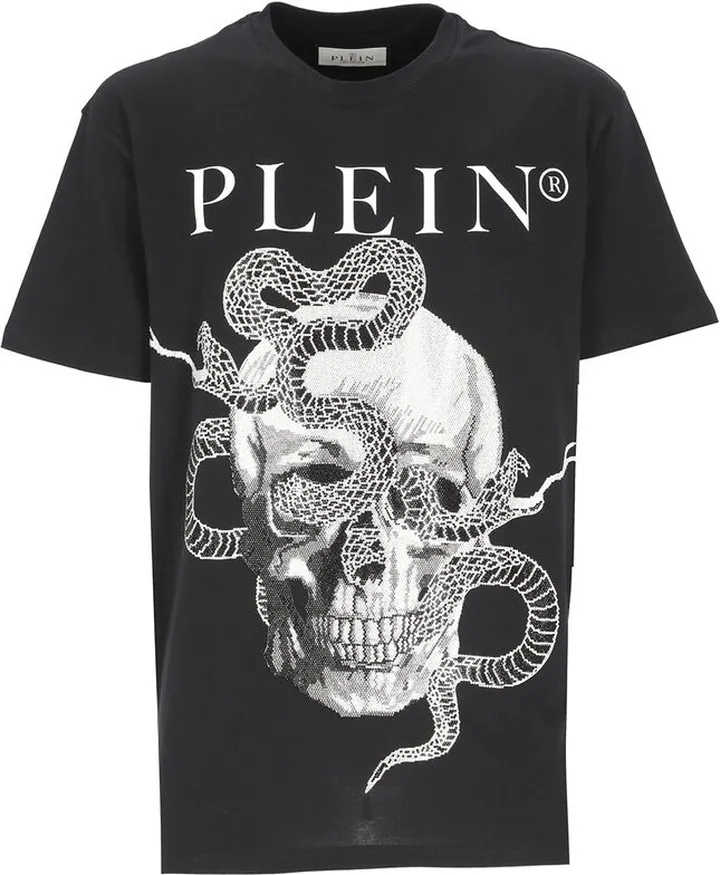 Philipp Plein Snake-Printed Shirt-Sleeved T-Shirt