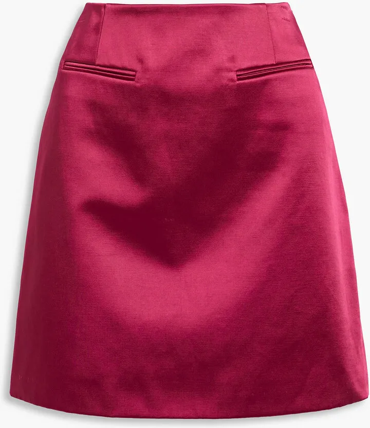 Duchesse-satin mini skirt
