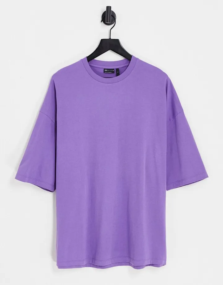 ASOS DESIGN oversized t-shirt in purple