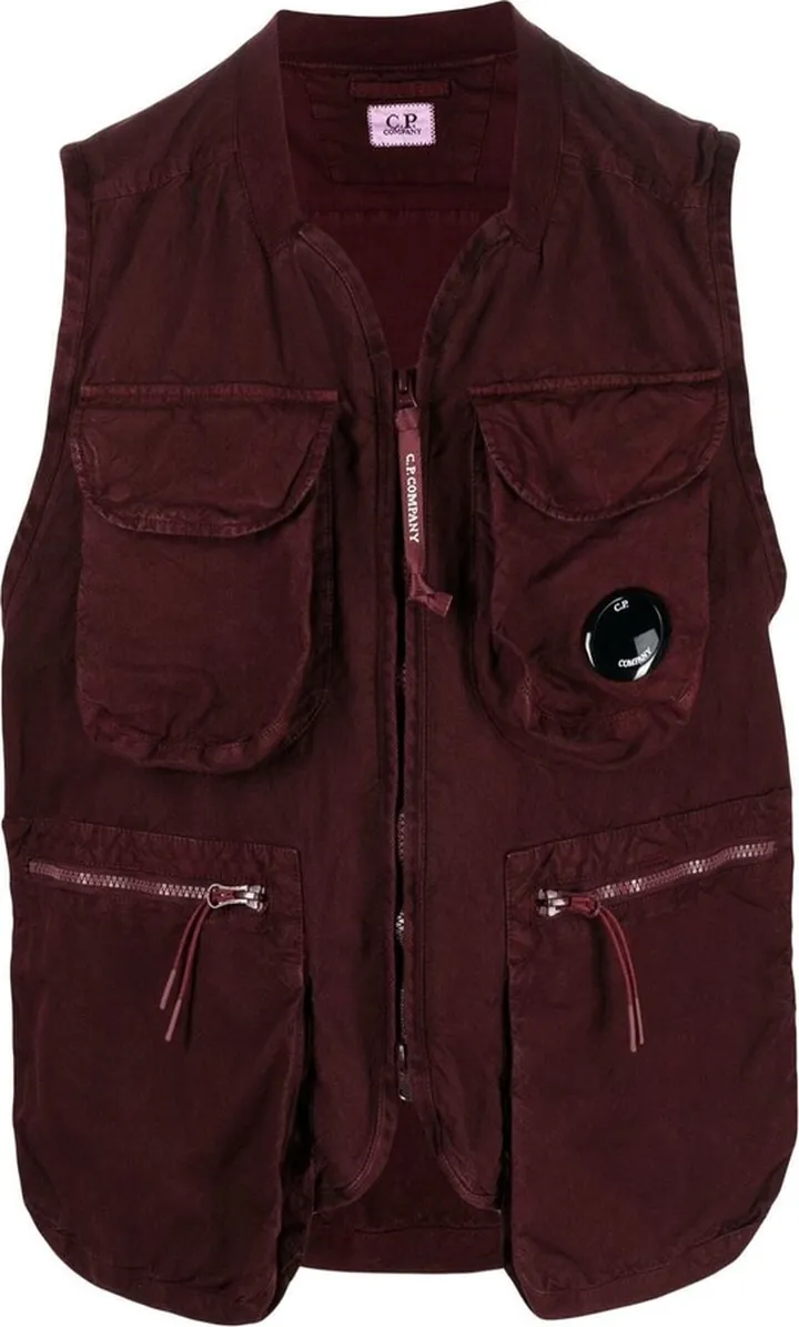 Logo-Patch Zip-Up Gilet
