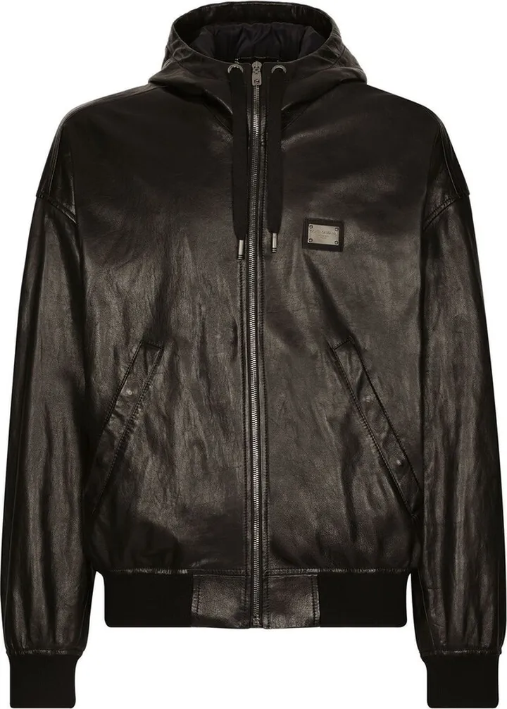 Hooded Leather Jacket