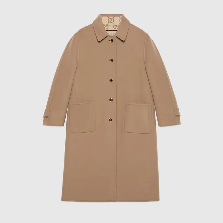 Reversible GG wool coat