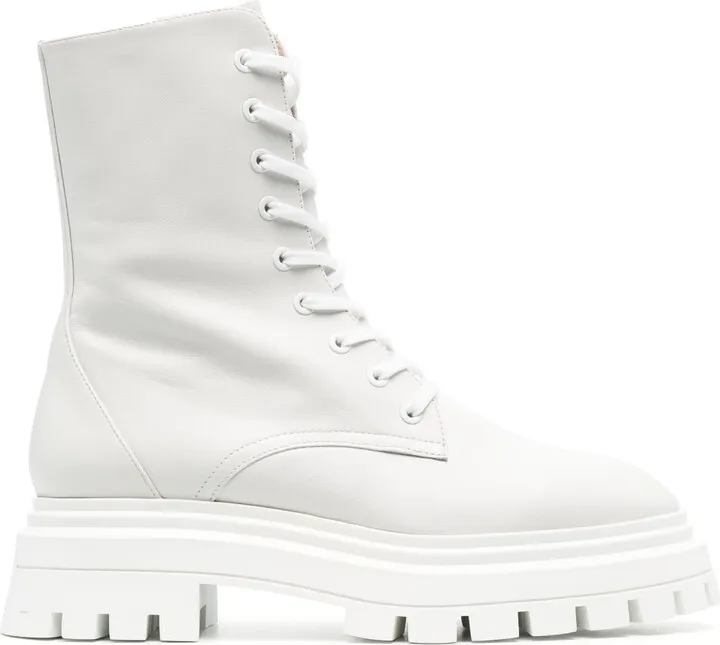 Leather Lace-Up Boots